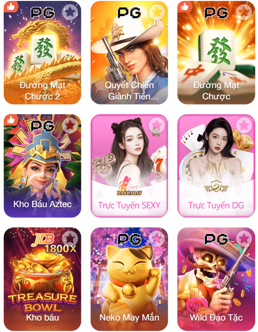 Các trò chơi hot tại 6FF15